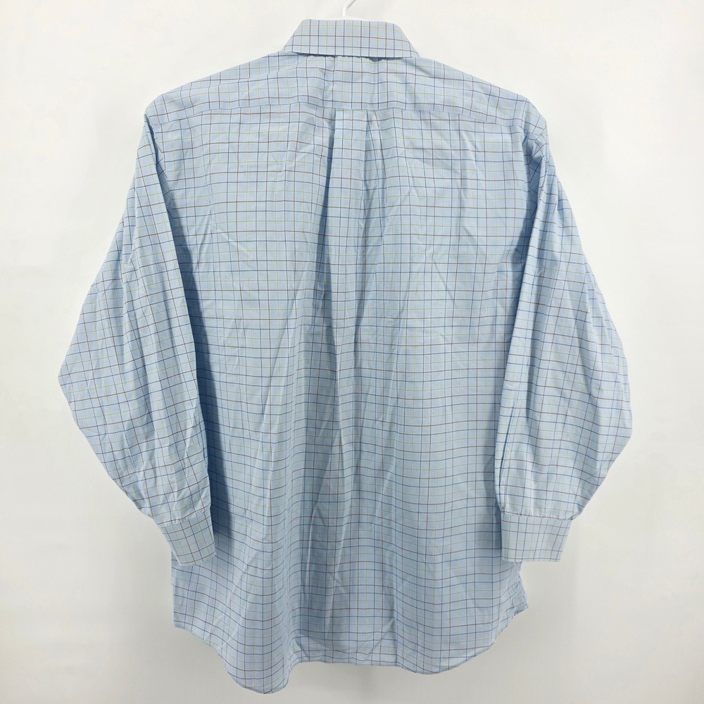 Brooks Brothers 346 Dress Shirt Mens 17-2/3 Non Iron All Cotton Multicolor Check - Picture 4 of 7